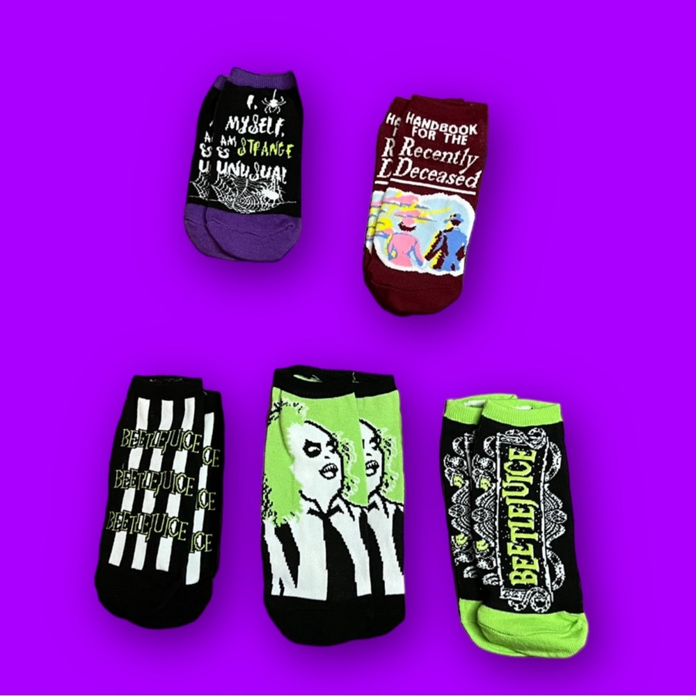 Beetlejuice Ankle Socks- 5 pairs